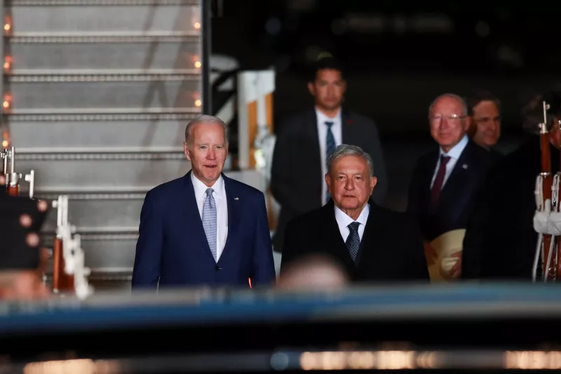 U.S. President Joe Biden arrives in Mexico