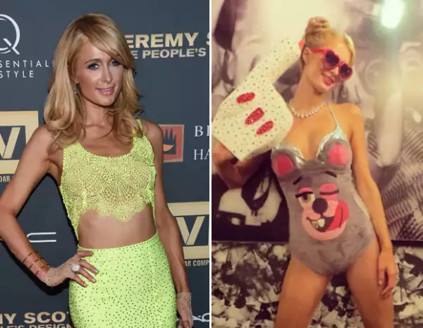 Paris Hilton disfrazada de Miley Cyrus