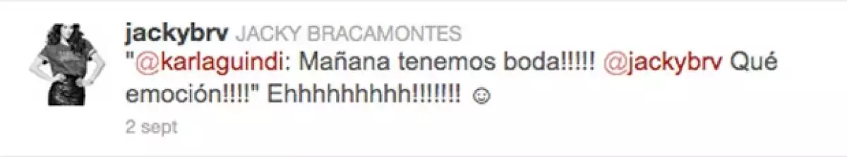 A las felicitaciones también se unió su amiga Karla Guindi.