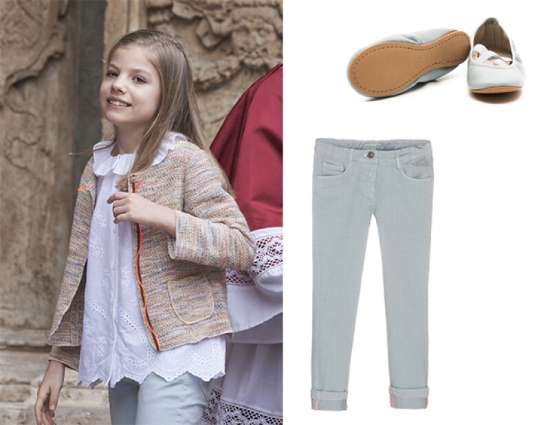 Usando pantalones y ballerinas de NANOS