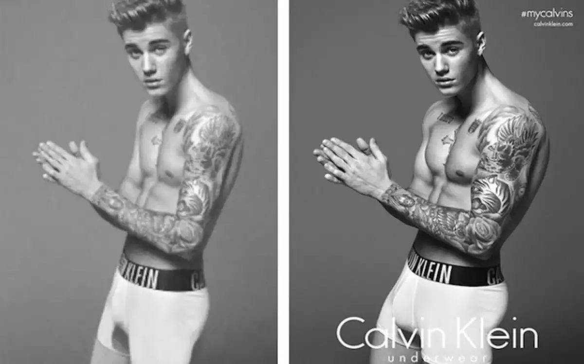 Justin Bieber levantó polémica por su shooting para Calvin Klein.