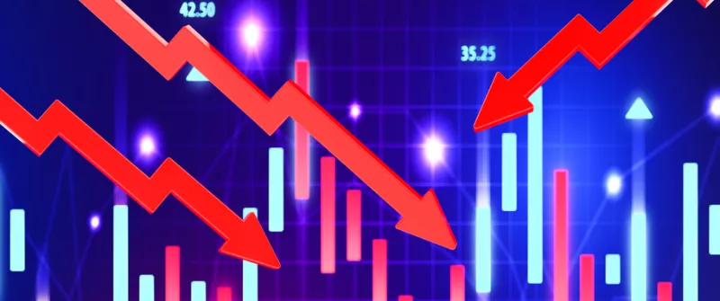 gráfico del mercado a la baja