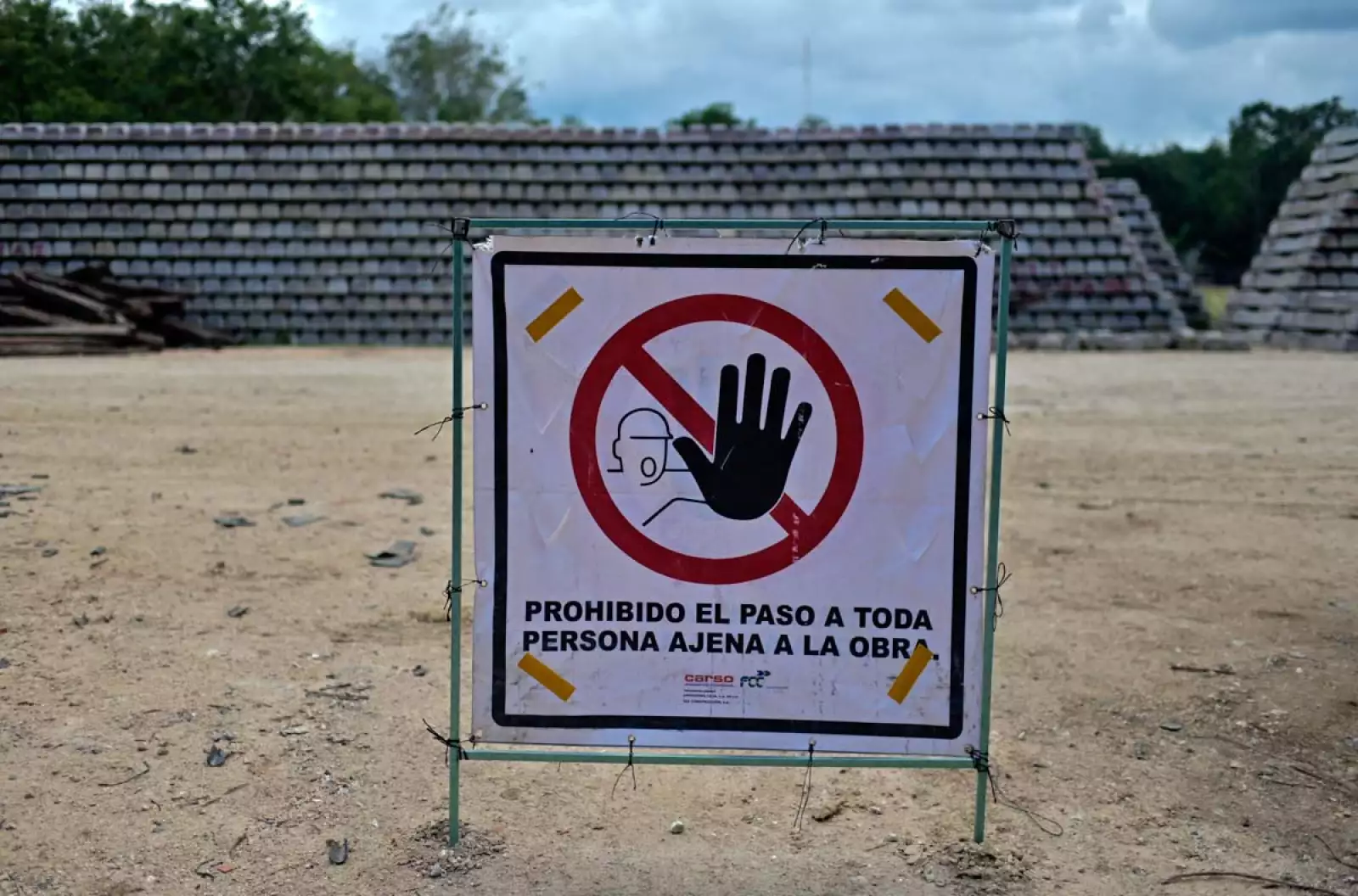 Zona de obras del Tren maya en Escarcega, Campeche