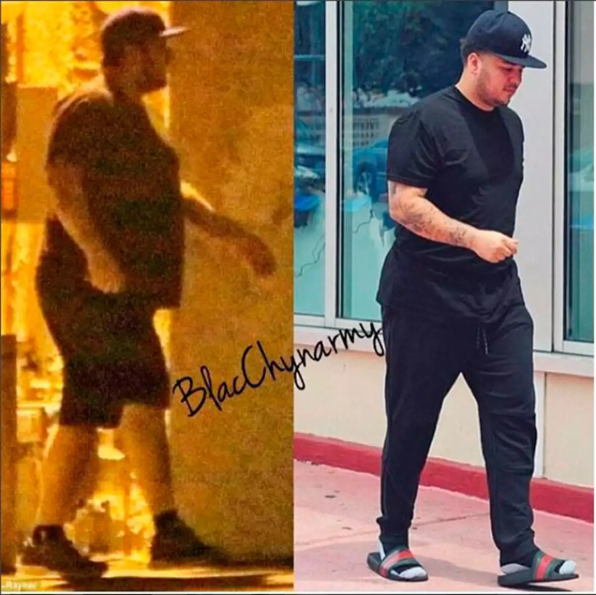 El hermano menor de las Kardashian publicó un comparativo que muestra la gran transformación que ha tenido su cuerpo los últimos meses.