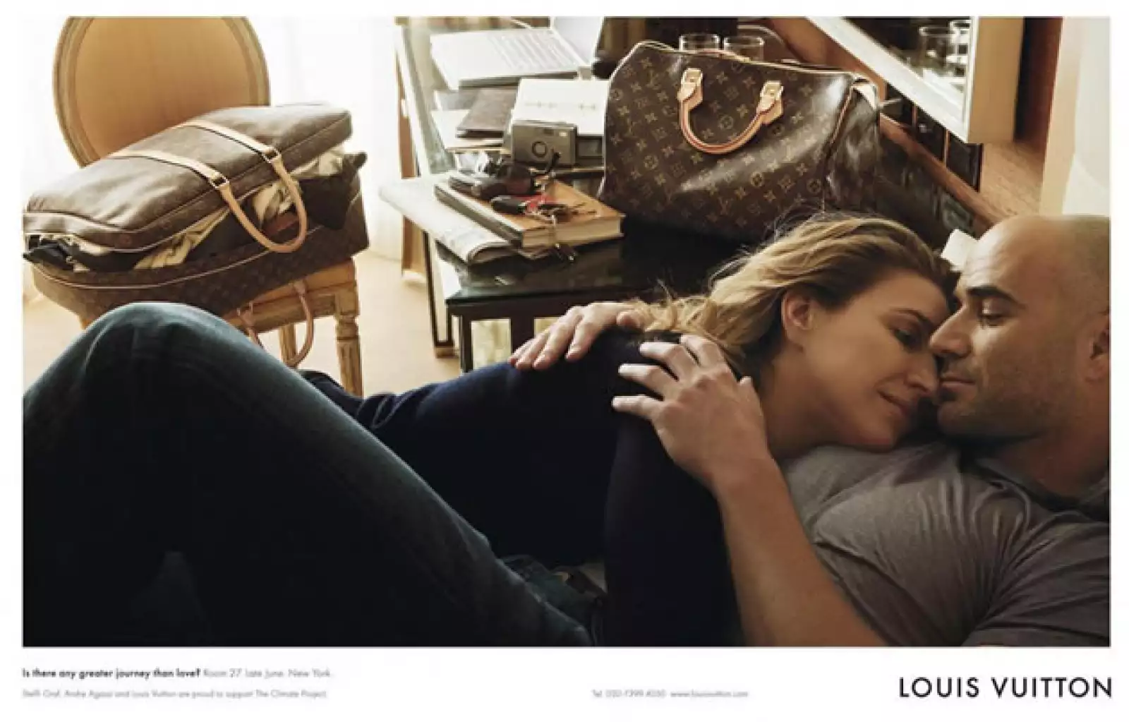 Steffi Graf y Andrea Agassi no podían falter en seta galería. ¿El título de la imagen? "Is there any greater journey than love?"