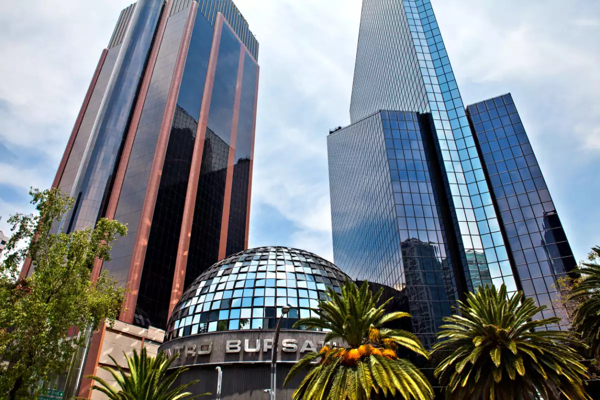 Mexican Stock Exchange building in Mexico city, Mexico.