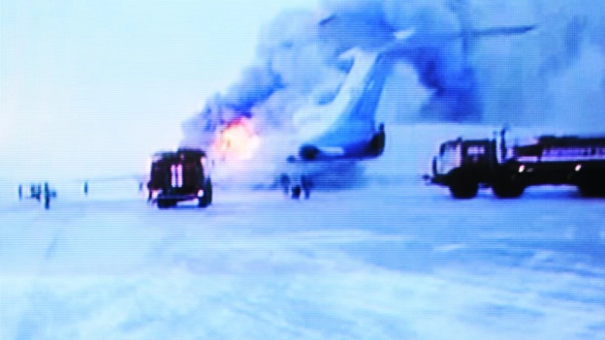 avion ruso incendiado