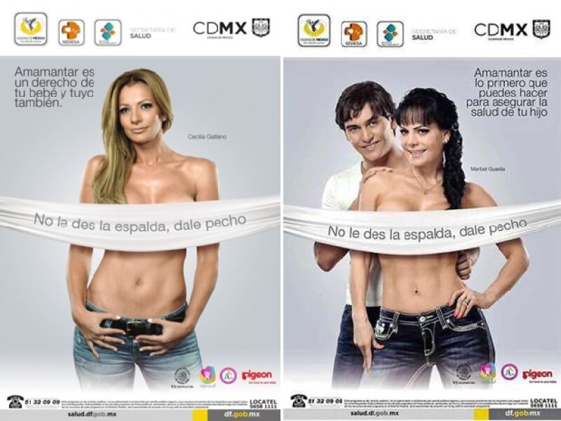 Cecilia Galiano y Maribel Guardia también prestaron su imagen para esta publicidad.