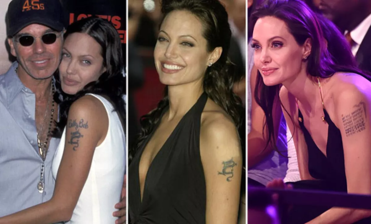 Angelina Jolie se modificó su tatuaje, que en un principio se hizo en honor a su ex esposo.