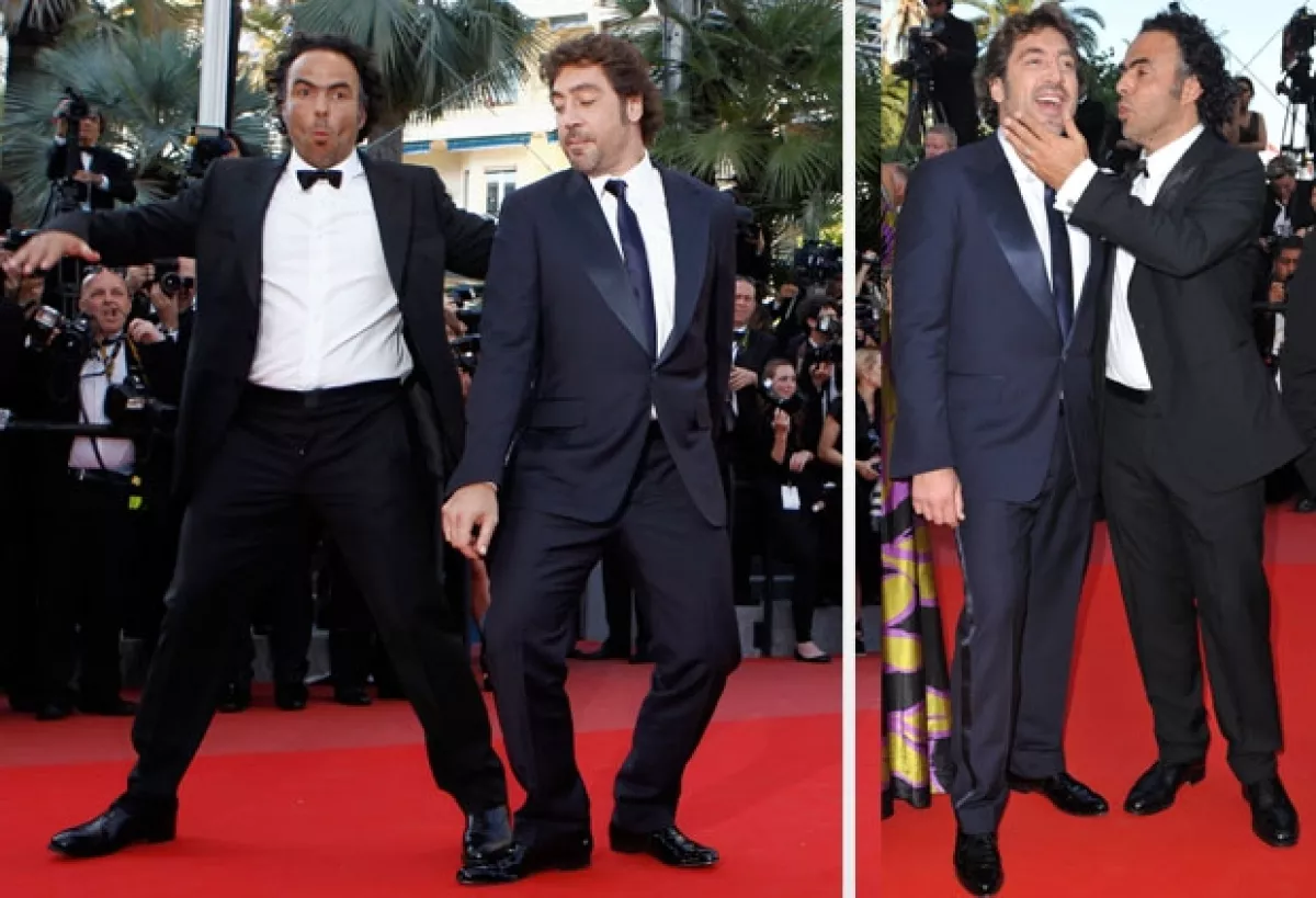 El cineasta y el actor estuvieron muy bromistas en la alfombra roja de Cannes.