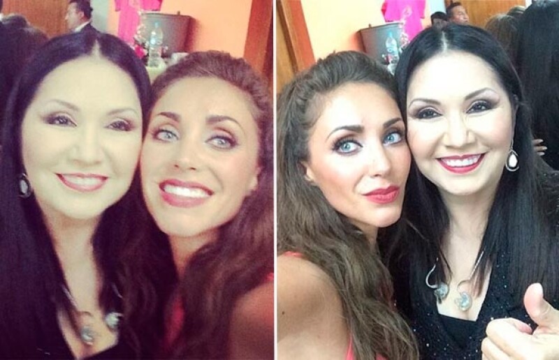 Anahí y Ana Gabriel se fotografiaron juntas y ambas lo presumieron en redes sociales.