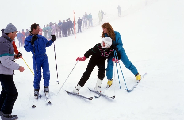 Royal Skiing Holiday, Klosters, Switzerland - Feb 1987