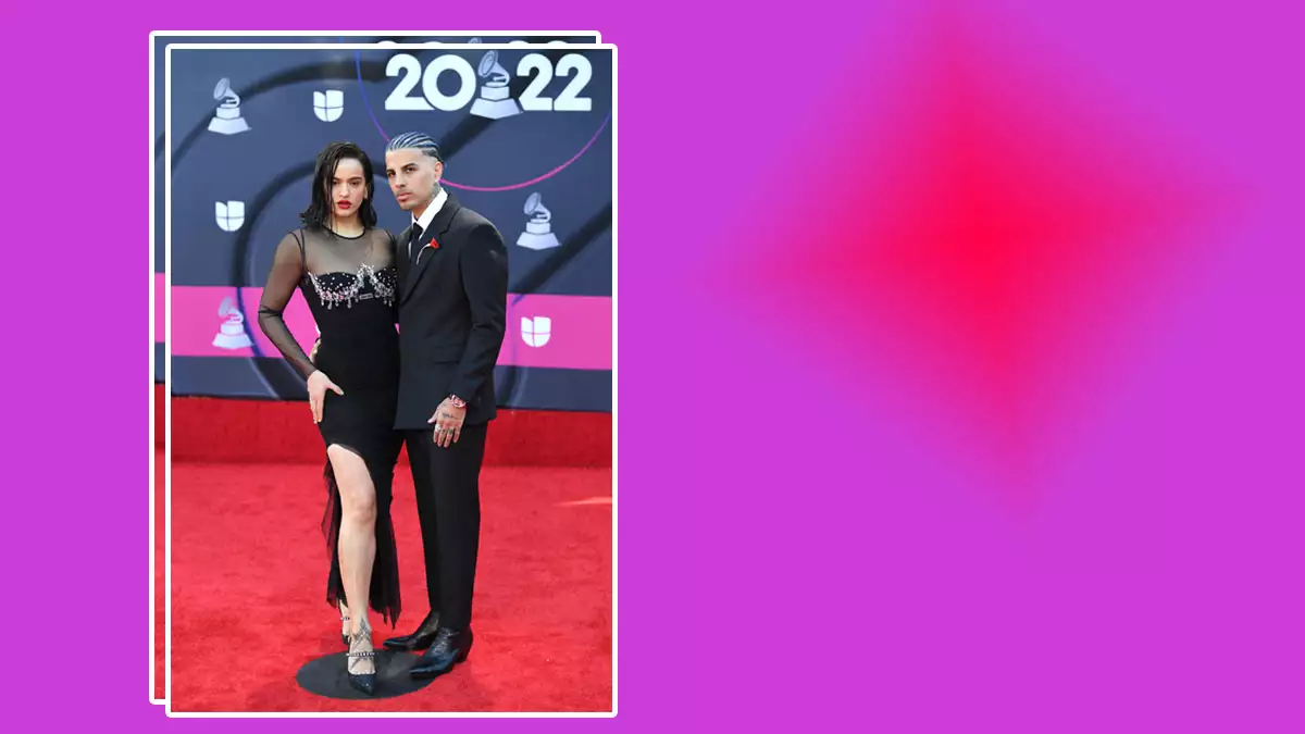 Rosalía y Rauw Alejandro sorprenden en la red carpet de los Latin Grammy 2022.