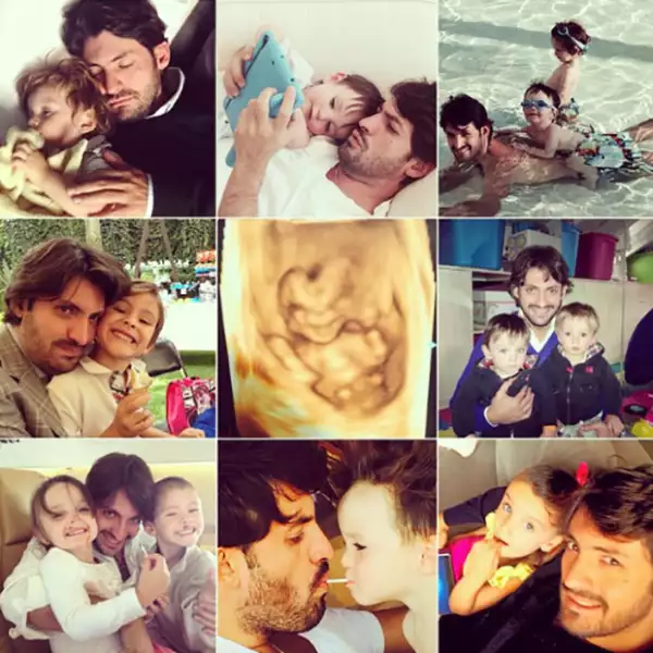 La conductora realizó este collage para felicitar a su esposo Víctor.