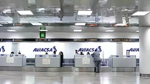 Así lucieron en julio los mostradores de Aviacsa en el Aeropuerto Internacional de la Ciudad de México. (Foto: Adán Gutiérrez)