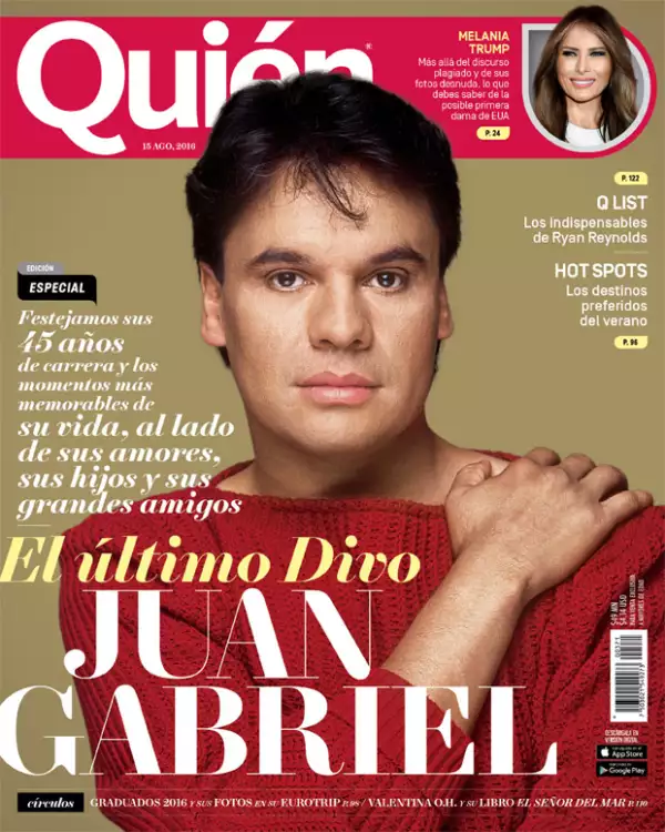 Juan Gabriel en la portada de Quién de la edición 371.