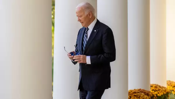 El presidente de los Estados Unidos, Joe Biden, hace comentarios sobre los resultados de las elecciones de 2024 y la próxima transición presidencial del poder, en el Rose Garden de la Casa Blanca en Washington, EE. UU., el 7 de noviembre de 2024.