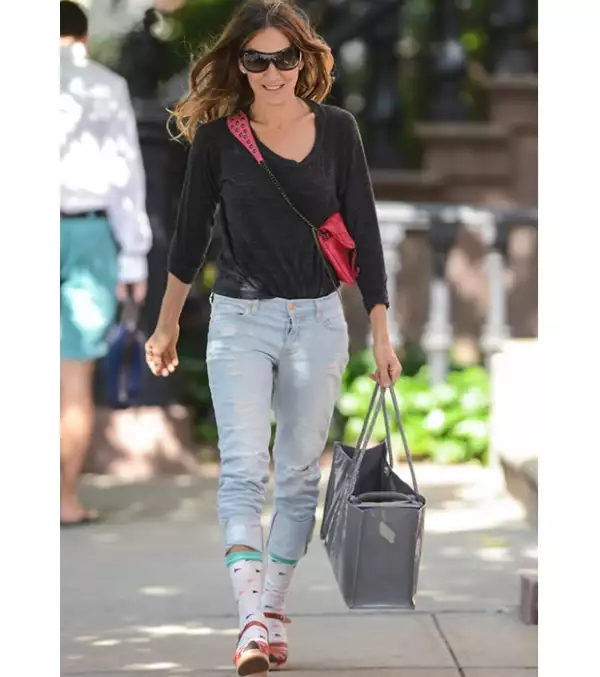 Sarah paseando por las calles de Nueva York.