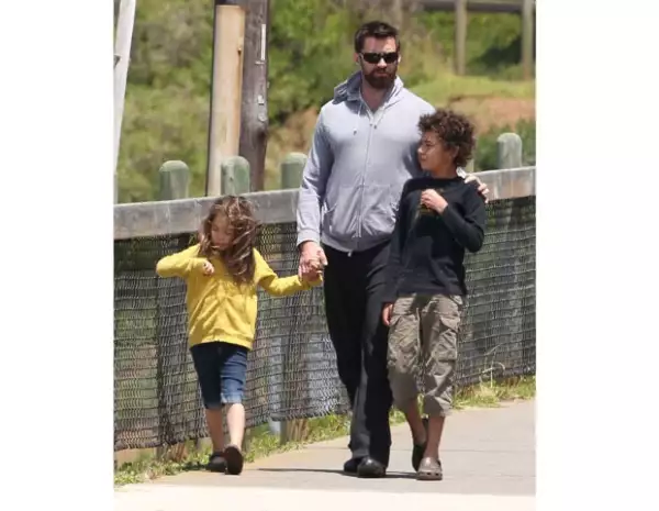 Hugh Jackman es un padre muy amoroso.