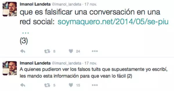 Además, explicó las fáciles maneras de falsear conversaciones en las redes sociales.