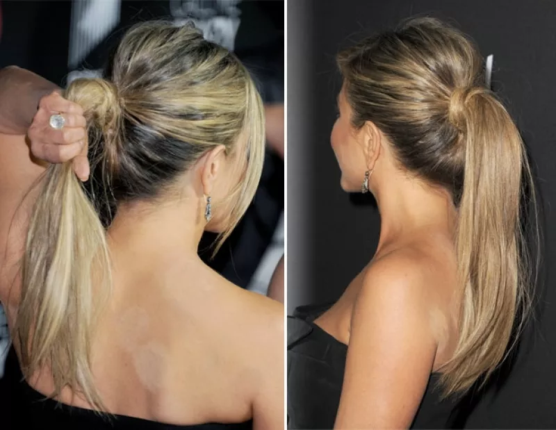 La futura esposa de Justin Theroux acudió a la premiere de `Call me Crazy´ y eligió un traje strapless, el cual dejó al descubierto unos extraños círculos blancos.