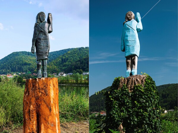 COMBO-FILES-SLOVENIA-US-SCULPTURE-TRUMP-MELANIA-OFFBEAT