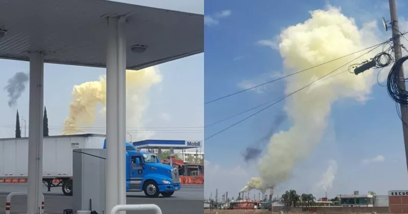 Reprotan fuga de gas tóxico en refinería de Pemex en Salamanca