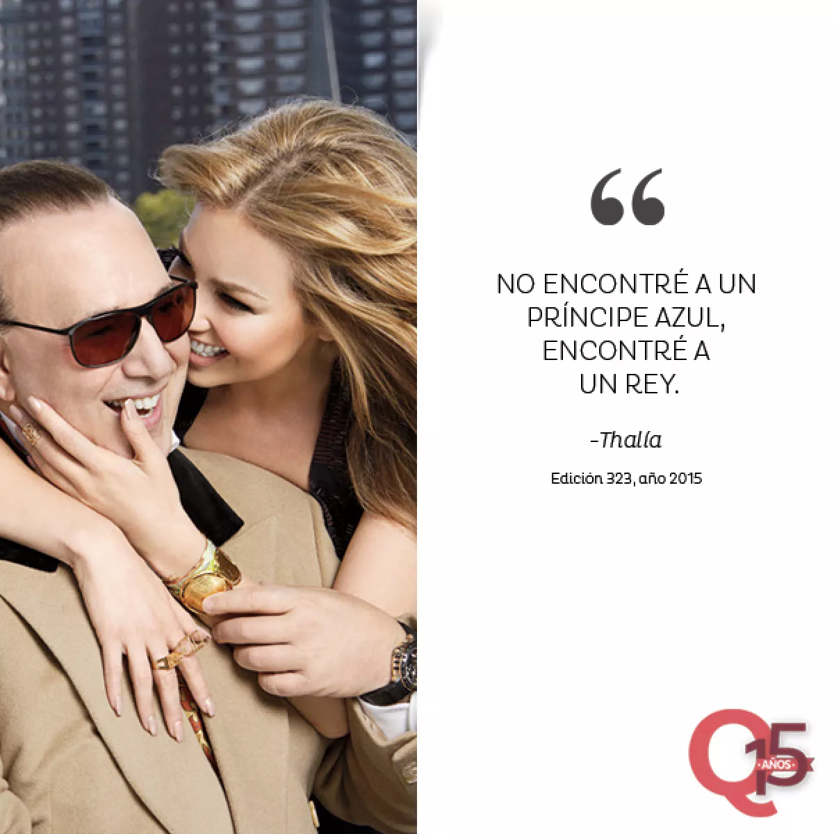 Tommy Mottola y Thalía.