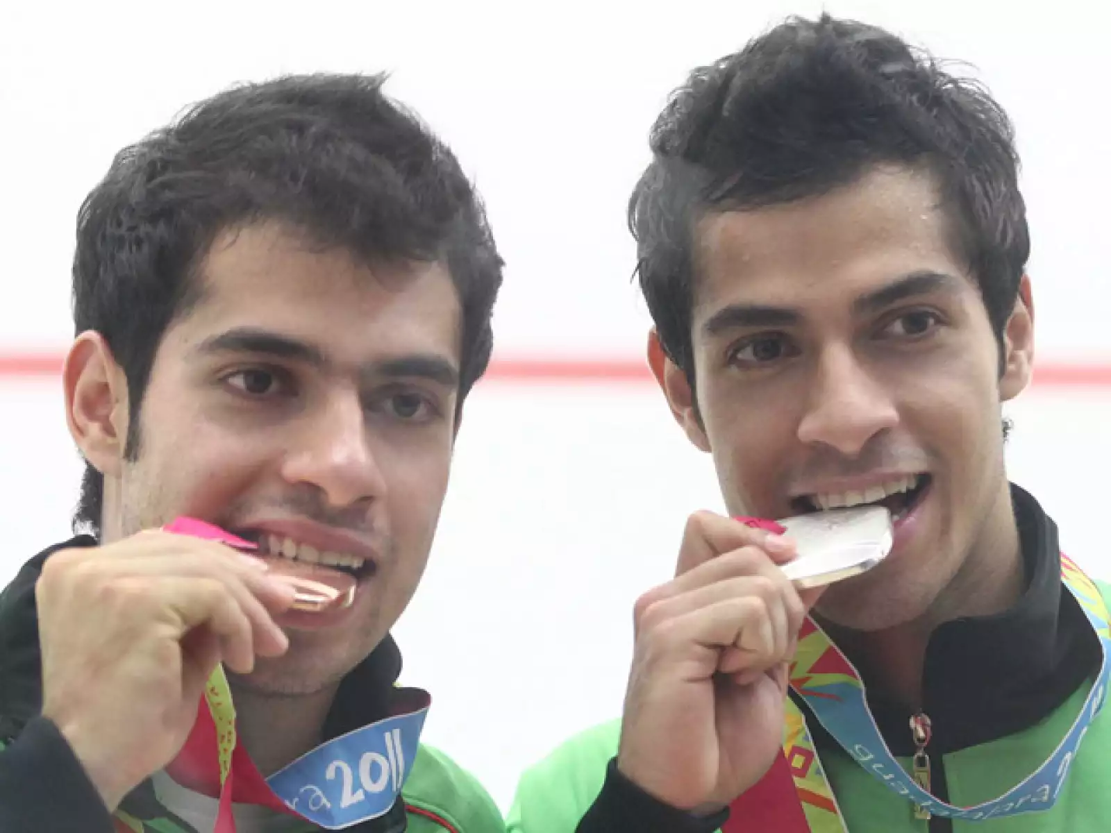 ERIC GÁLVEZ Y ARTURO SALAZAR. Fueron los campeones de squash dobles varonil.