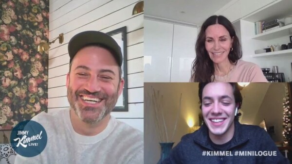 Jimmy Kimmel y Courteney Cox