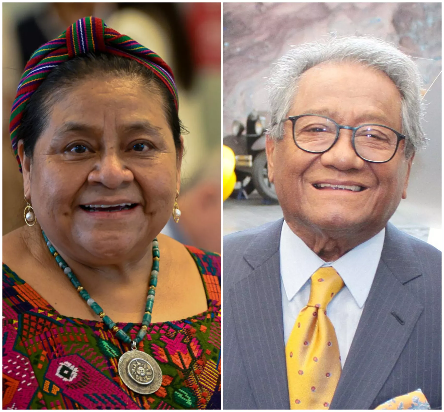 Rigoberta Menchú y Armando Manzanero.