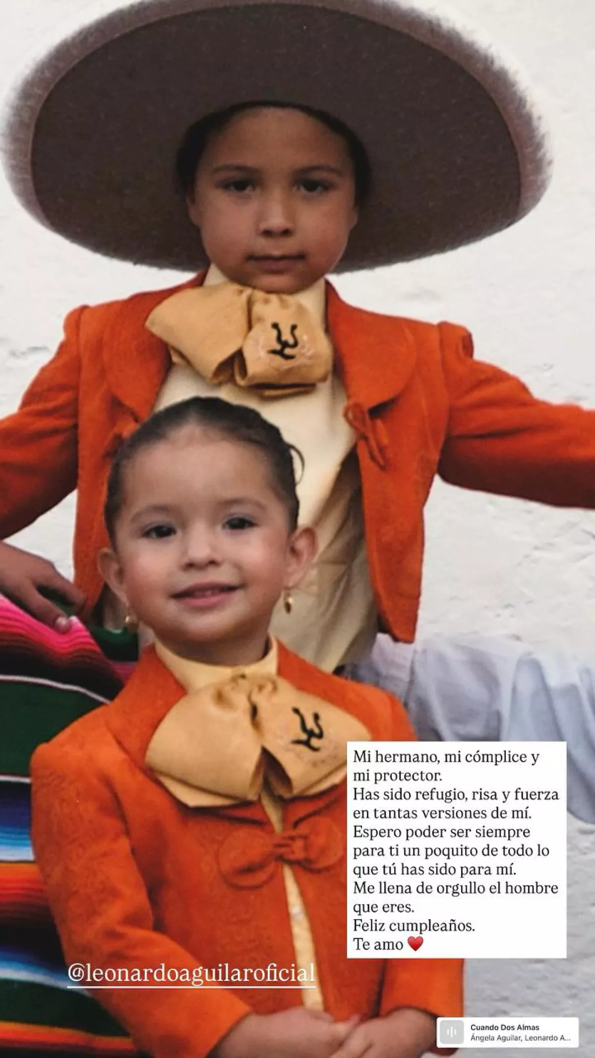Ángela Aguilar celebra el cumpleaños 27 de su hermano Leonardo Aguilar