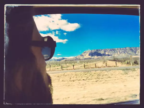 Una toma desde la vista que disfrutaban mientras iban rumbo a Chihuahua.