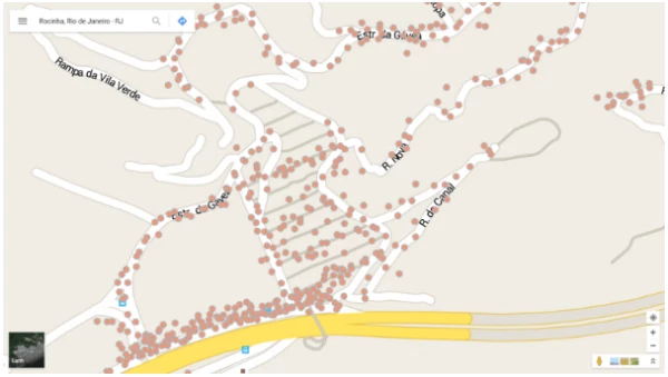 De las 30 favelas dentro del proyecto de Google Maps se han descubierto e indexado más de 3,000 negocios pequeños.
