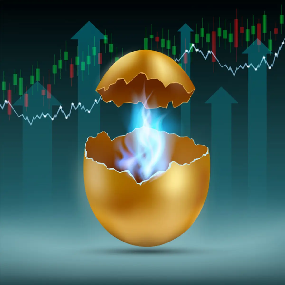huevo de oro con gráfica