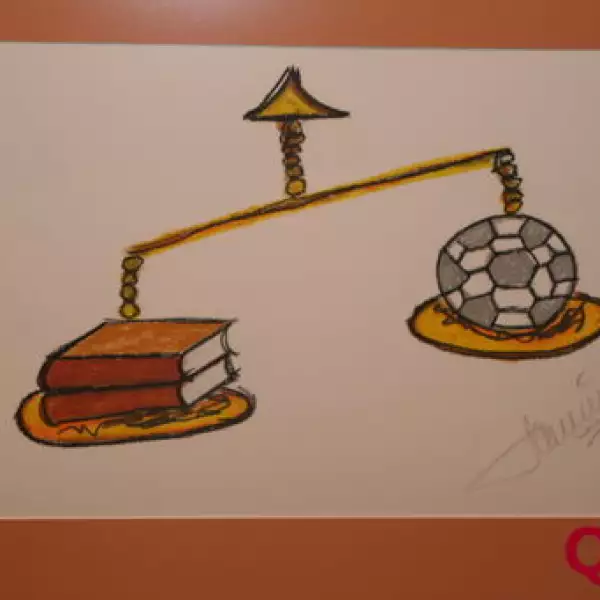 Dibujo "El peso de la lectura” De Javier Aguirre