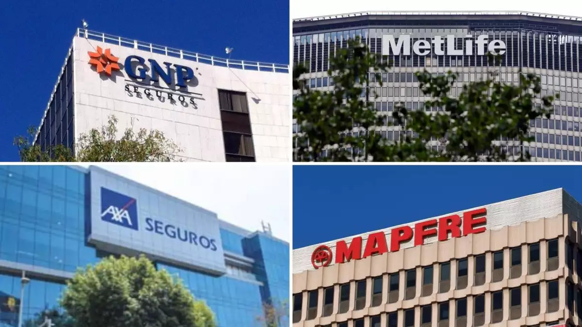 Fachadas de aseguradoras donde se puede tener un seguro de vida. Estas son las que tienen más quejas, de acuerdo con Condusef.