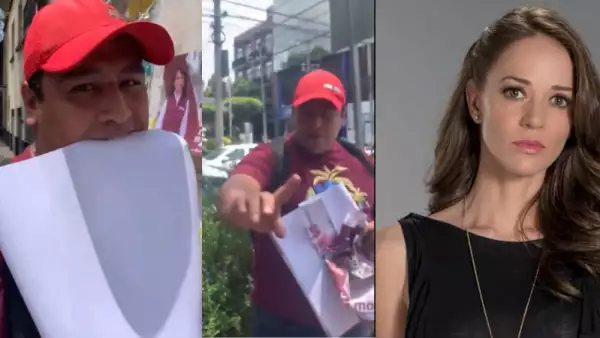 Presunto integrante de Morena que agredió a la actriz Laisha Wilkins. 