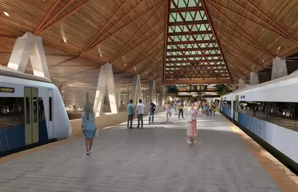 Así será la estación del Tren Maya en Palenque