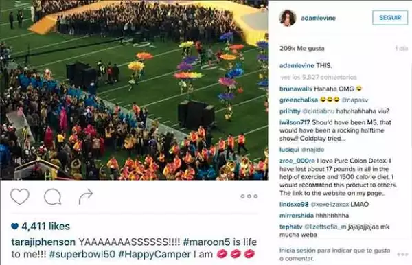 Con sentido del humor, Adam Levien, líder de Maroon 5, compartió la prueba del error.