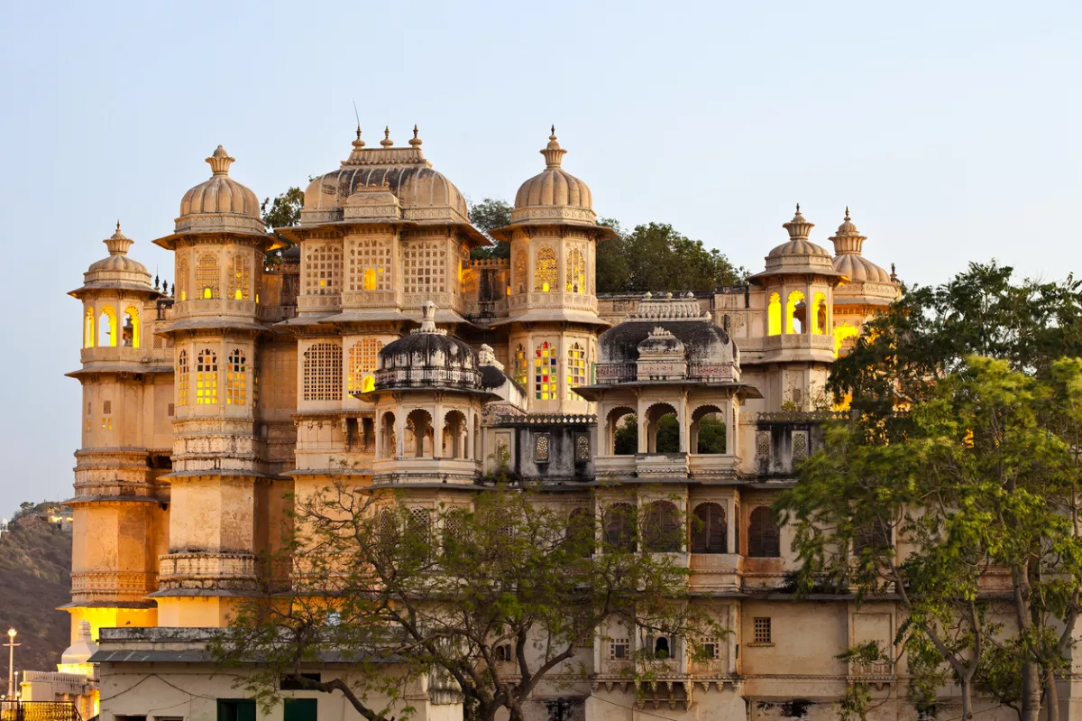 El Palacio de la Ciudad en Udaipur, India.