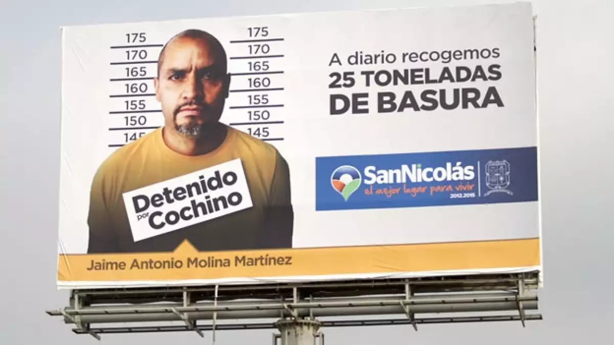 El panorámico en Nuevo León donde se exhibió a un ciudadano que aparentemente tiró basura en la vía pública