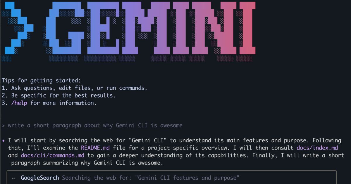 Google Lanza Gemini Cli, açık kaynaklı afee ve ücretsiz olarak kullanılabilir