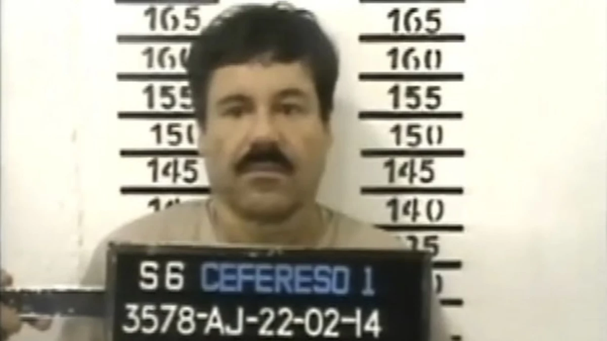 El exlíder del Cártel de Sinaloa Joaquín ?el Chapo? Guzmán en su foto de ficha signalética tras su ingreso al penal del Altiplano en febrero pasado