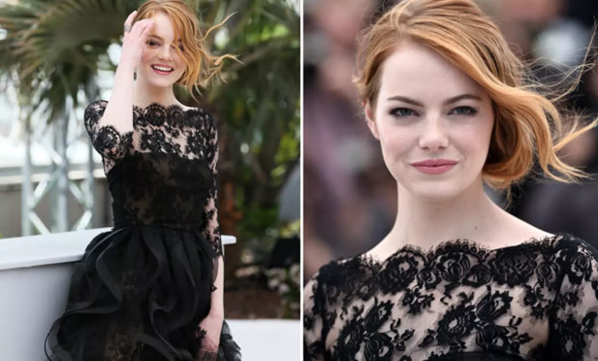 El viento sopló muy fuerte a tal grado que Emma fue víctima y su bello vestido se levantó de más.
