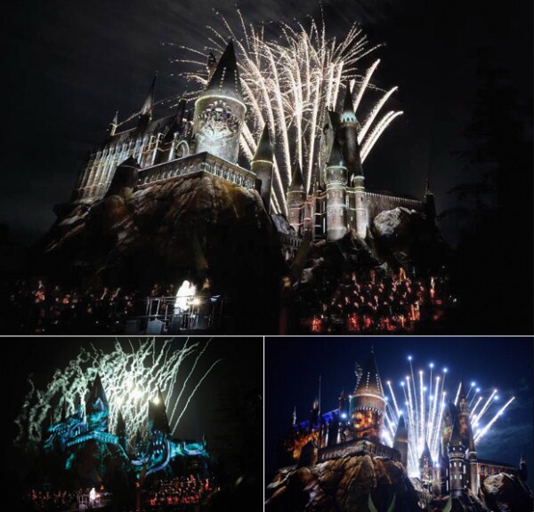 El castillo se llenó de fuegos artificiales.