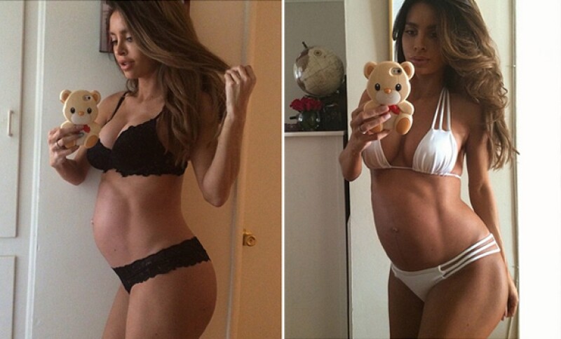 Con nueve meses de embarazo, Sarah apenas subió 10 kilos.