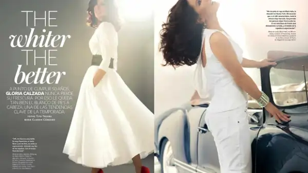 La guapa conductora cumple años y lo celebra con un elegante shooting para la revista de moda.