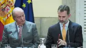 King Felipe Of Spain And King Juan Carlos Attend COTEC Meeting