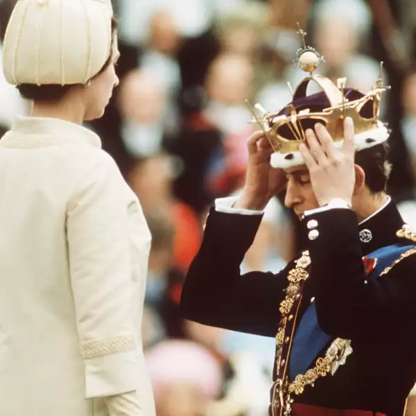 GBR: Queen Elizabeth II crowns Prince Charles, the Prince of Wales
